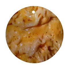 Homemade Flan Extreme Close-up Texture Ornament (round) by dflcprintsclothing