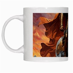 Heroic Trump Warrior In Golden Armor White Mug by AwesomeSauce