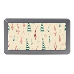 Trees Christmas Holiday Pattern Memory Card Reader (mini) by Paksenen