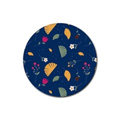 Cute Korean Pattern Rubber Coaster (round) by designsbymallika