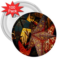 Star Lantern Lighting 3  Buttons (100 Pack)  by Paksenen