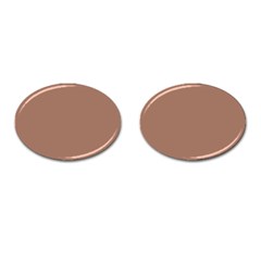 Mocha Mousse Hex Code #a47864 Cufflinks (oval) by dressshop