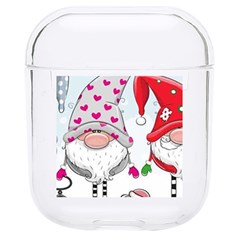 Merry Christmas, Christmas, Cute, Red, Merry, Gnomes Hard Pc Airpods 1/2 Case by kyorashop23