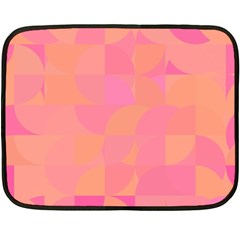 Geometric Pink Ocean  Fleece Blanket (mini) by ConteMonfrey
