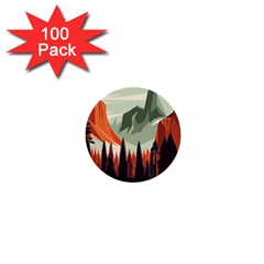 Mountains 1  Mini Buttons (100 Pack)  by Salmanaz77