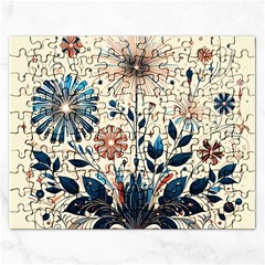 Flowers Bloom Blossom Flora Modern Rectangular Jigsaw Puzzl by Salmanaz77
