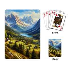 Forest Landscape Nature Trees Playing Cards Single Design (rectangle) by Salmanaz77