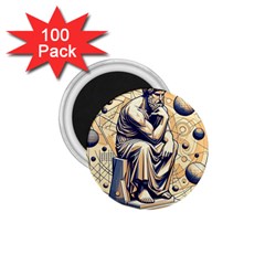 Thinker Sculpture Design Geometric 1 75  Magnets (100 Pack)  by Salmanaz77