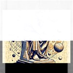 Thinker Sculpture Design Geometric Rectangular Jigsaw Puzzl Front