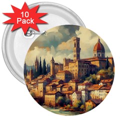 Village Houses Buildings Facade 3  Buttons (10 Pack)  by Salmanaz77
