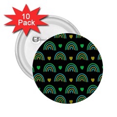 Dark Rainbow Pattern  2 25  Buttons (10 Pack)  by ConteMonfrey