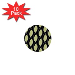 Brown Minimalist Leaves 1  Mini Buttons (10 Pack)  by ConteMonfrey