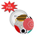 Geometric Design 07 1.75  Buttons (10 pack) Front