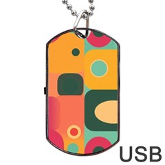 Geometric Design 08 Dog Tag Usb Flash (one Side) by myclothy