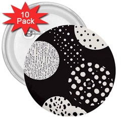 Geometric Design 09 3  Buttons (10 Pack)  by myclothy