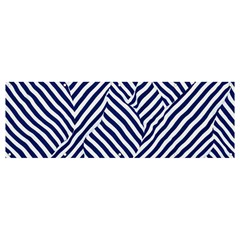 Blue And White Abstract Stripes Banner And Sign 12  X 4  by SpinnyChairDesigns