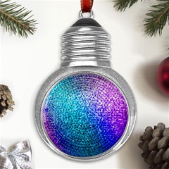 Rainbow Colors Colorful Pattern Metal Light Bulb Shape Ornament by Posterlux