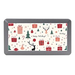 Happy Holiday Xmas Christmas Pattern Memory Card Reader (mini) by Paksenen