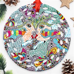 Supersonicangeldream Ornament (round Filigree) by chellerayartisans
