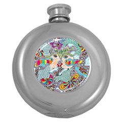 Supersonicangeldream Round Hip Flask (5 Oz) by chellerayartisans