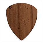 Fractal Spiral Abstract Background Vortex Yellow Square Wood Guitar Pick Holder Case And Picks Set Pick