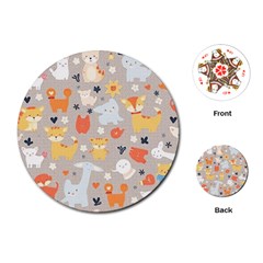 Pet Animal 02 Playing Cards Single Design (round) by myclothy