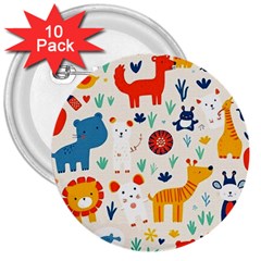 Pet Animal 03 3  Buttons (10 Pack)  by myclothy