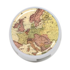 Retro Old Vintage Map Of Europe 4-port Usb Hub (one Side) by Bedest