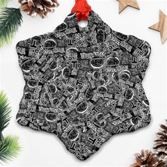 Be True Be Yourself Typographic Print Pattern Snowflake Ornament (two Sides) by dflcprintsclothing