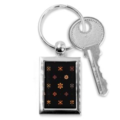 Minimalist Pattern With Simple Lines,flower And Shapes, Creating A Clean And Modern Key Chain (rectangle) by myclothy