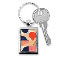 Minimalist Pattern With Simple Lines And Shapes, Creating A Clean And Modern Aesthe Key Chain (rectangle) by myclothy