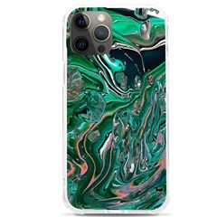 Malachite  Iphone 12 Pro Max Tpu Uv Print Case by kaleidomarblingart