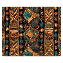 Tribal Chic Premium Plush Fleece Blanket (small) by pollyparadiseartshop