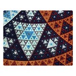 Fractal Triangle Geometric Abstract Pattern Premium Plush Fleece Blanket (Large) 80 x60  Blanket Front