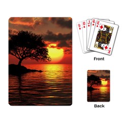 Sunset Nature Sea Dusk Landscape Playing Cards Single Design (rectangle) by Salmanaz77