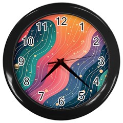 Art Abstract Pattern Wall Clock (black) by Salmanaz77