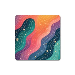 Art Abstract Pattern Square Magnet by Salmanaz77
