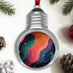 Art Abstract Pattern Metal Light Bulb Shape Ornament by Salmanaz77
