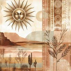 Abstract Sun Boho Bohemian Design Play Mat (square) by Salmanaz77