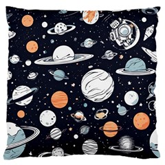 Space Galaxy Universe Stars Sky Standard Premium Plush Fleece Cushion Case (two Sides) by Paksenen