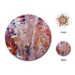 Pour Flames Playing Cards Single Design (round) by kaleidomarblingart