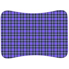 Blue Tartan Plaid 1 Velour Seat Head Rest Cushion by dressshop