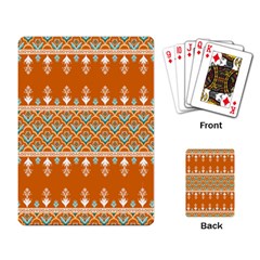 Winter Wonderland Seamless Pattern: Christmas Trees & Snowflakes On Dark Background Playing Cards Single Design (rectangle) by ArtfulThreads