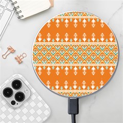 Winter Wonderland Seamless Pattern: Christmas Trees & Snowflakes On Dark Background Wireless Fast Charger(white) by ArtfulThreads