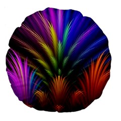 Abstract Colors - , Abstract Colors Large 18  Premium Flano Round Cushions by kyorashop23