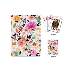 Abstract Floral Background Playing Cards Single Design (mini) by kyorashop23