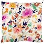 Abstract Floral Background Large Premium Plush Fleece Cushion Case (Two Sides) Front
