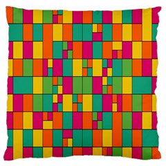 Abstract-background Large Premium Plush Fleece Cushion Case (one Side) by kyorashop23