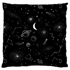 Cosmic Black Space Star Standard Premium Plush Fleece Cushion Case (two Sides) by Ndabl3x