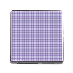Purple Plaid Tartan 2 Memory Card Reader (square 5 Slot) by dressshop